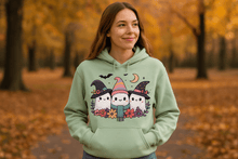 Three Cute Ghosts Hoodie Sweatshirt - Triple Halloween Fun - Purrfect Pet Haven