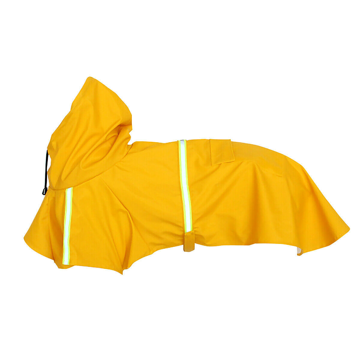 Wefulfil yellow Waterproof Dog Rain Jacket with reflective strips and hood for pet protection