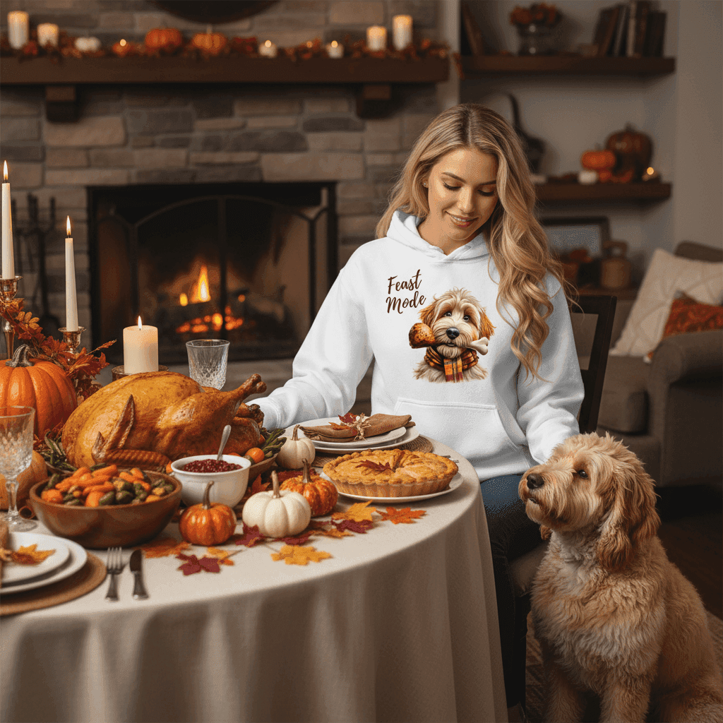 Goldendoodle Turkey Hoodie - Thanksgiving Dog Lover Sweatshirt - Purrfect Pet Haven