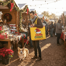 Santa Paws Holiday Tote with Santa Hat for Dog Lovers - Purrfect Pet Haven