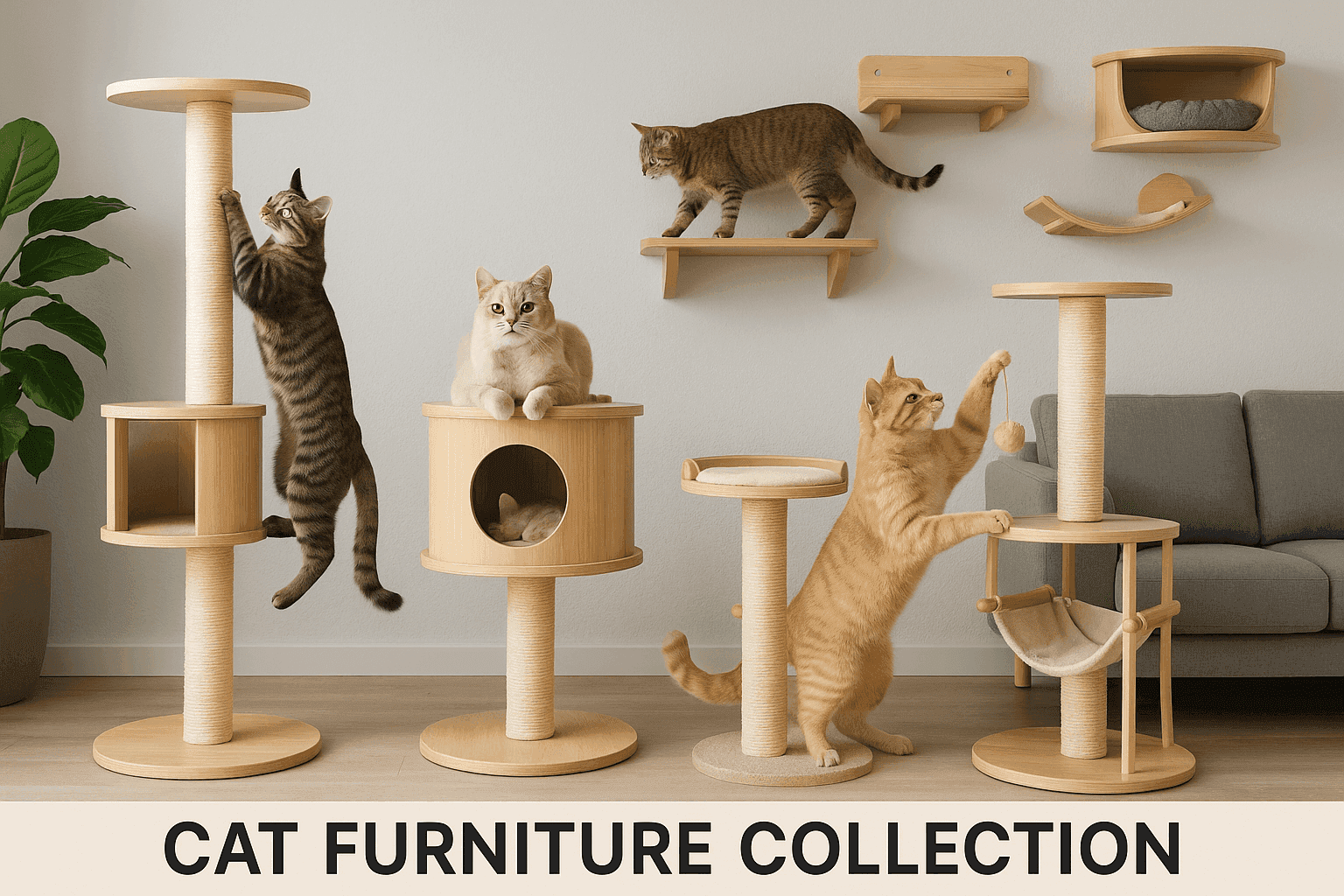 Cat Climbing Trees & Towers - Ultimate Feline Paradise - Purrfect Pet Haven