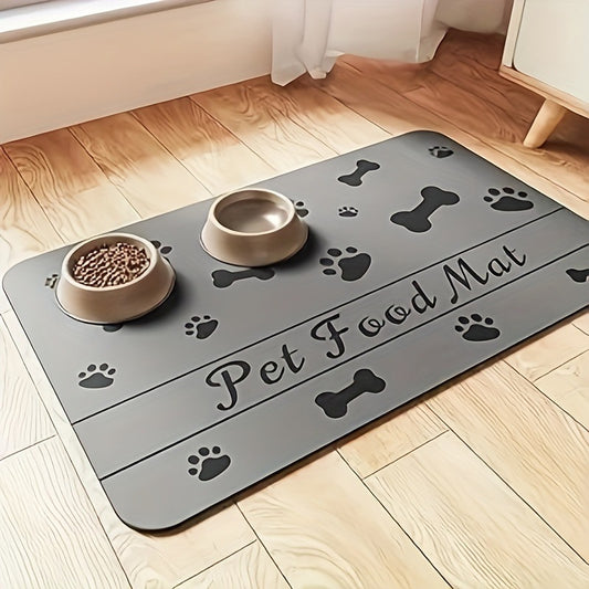 Dog Paws & Bones Pet Absorbent Non-slip Feeding Placemat
