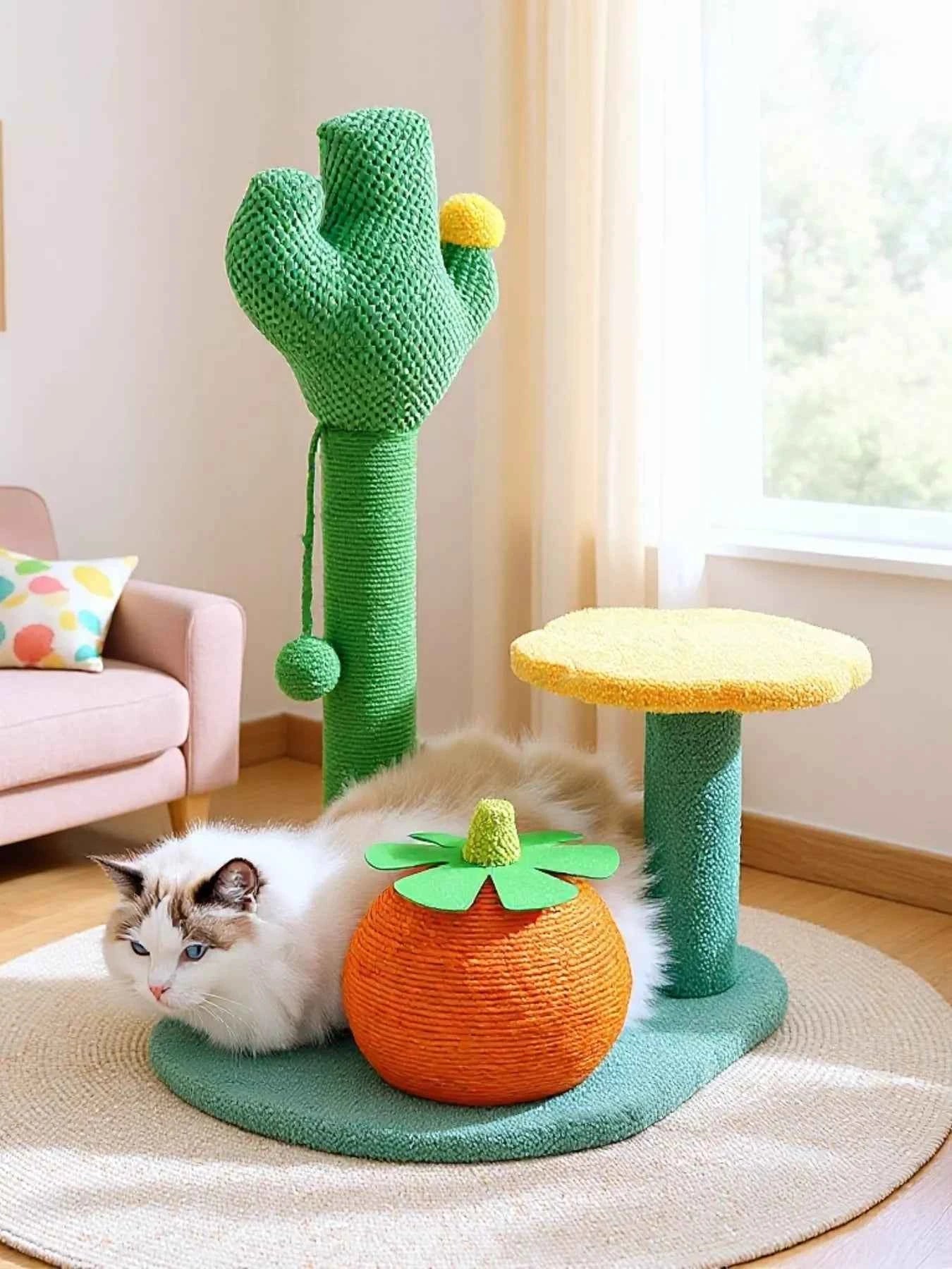 Soft Plush Cat Scratching Post