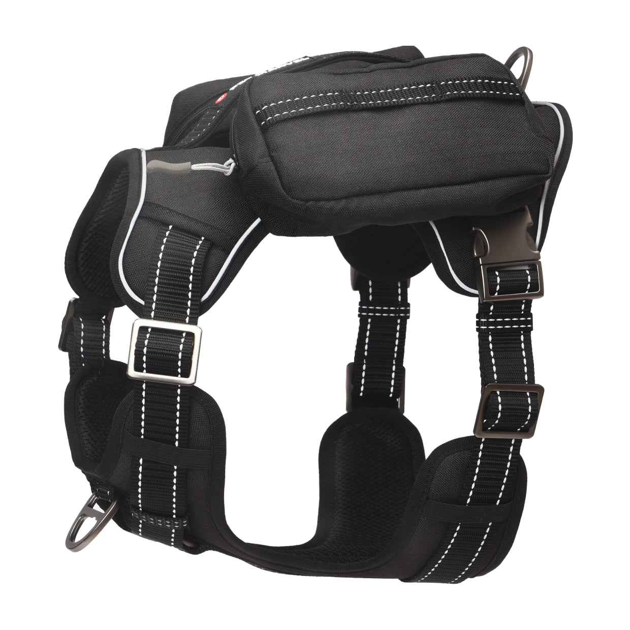 PETMARVEL High-Perfomance Tactical Dog Harness With Backpack, No Pull Front Clip & Metal Buckles