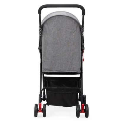 Foldable Pet Stroller, Small Dog Cat Stroller With Storage Basket For Small Puppies, Gray And Black