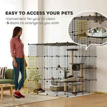 55-Inch Cat Enclosure - 4-Level Indoor Cage for 1-3 Cats - Purrfect Pet Haven
