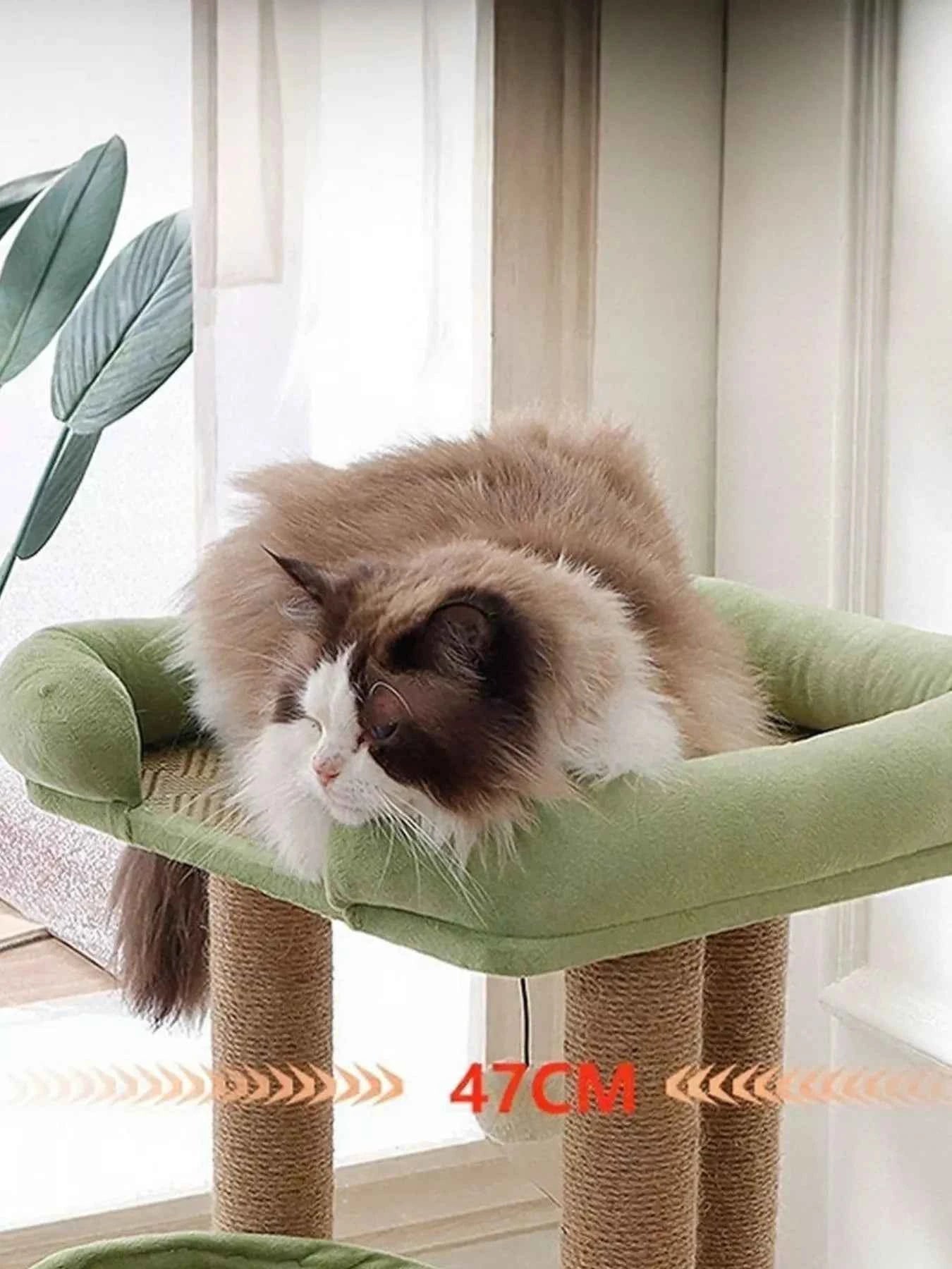 Plush Cat Tree Condo - Multi-Level Scratching Posts