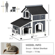 Outdoor Cat House Two-Story - Weather-Resistant Shelter