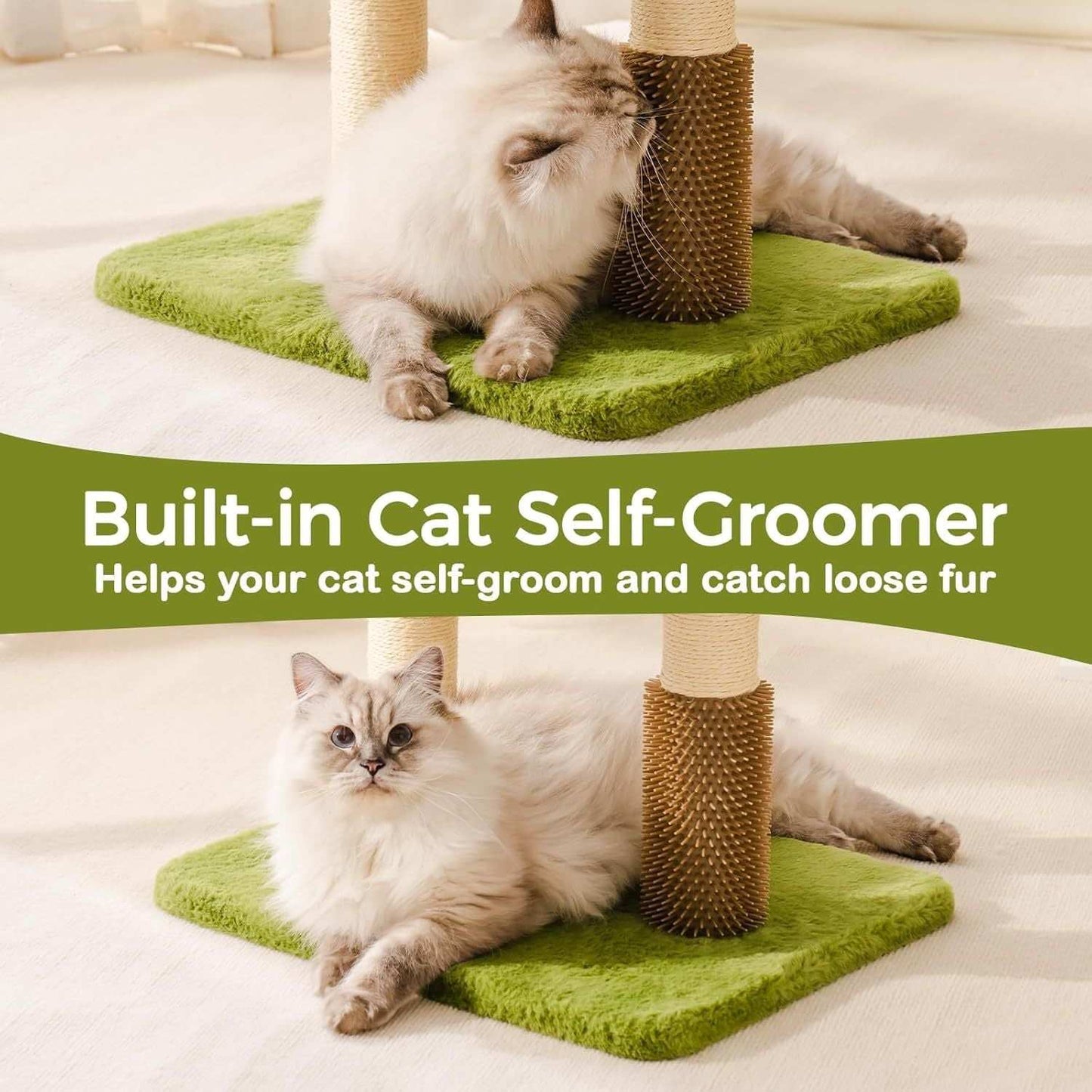 Cat Tree Tower For Indoor Cats - Large Multi-Level Scratching Post With Washable Perch
