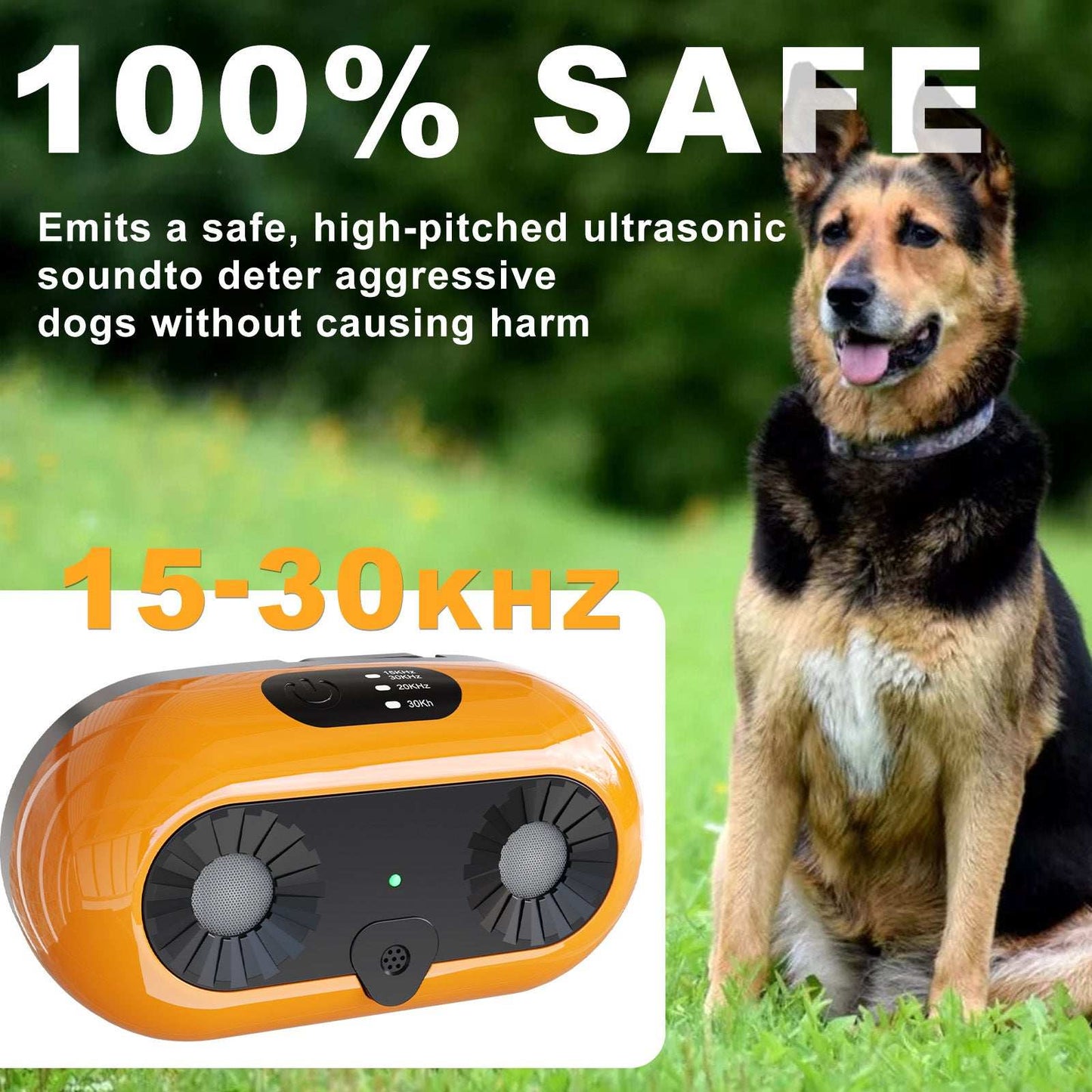 Ultrasonic Anti Barking Control Dog Deterrent Device with 3 Modes Stop Neighbors Barking Dog 50ft Range Indoor & Outdoor