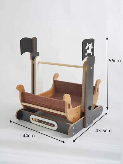 Pirate Ship Style Cat House