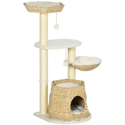 47 Inch Cat Tree Activity Center - Natural