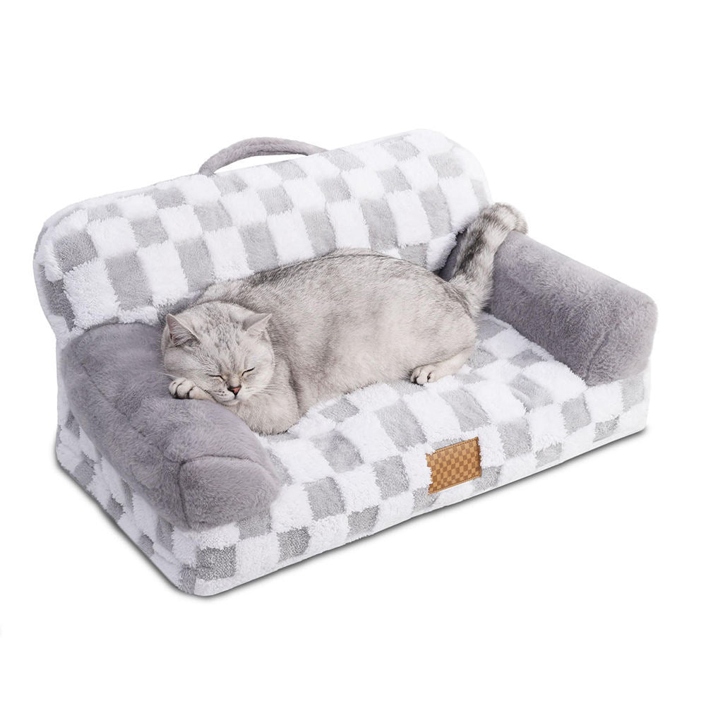 Orthopedic Pet Couch Bed - Machine Washable Non-Slip