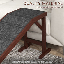 PawHut Dog Ramp for Bed - Non-Slip Carpet Pet Ramp 74x16x25