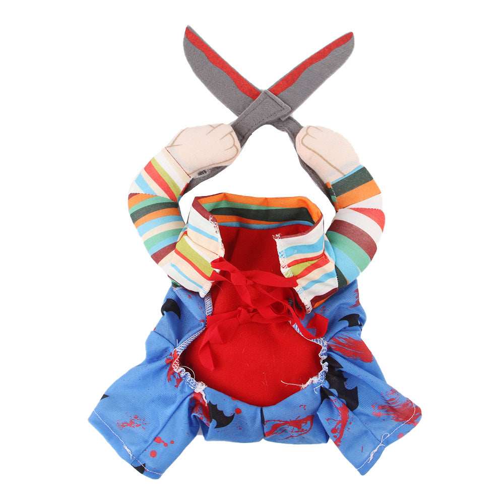 Adjustable Pet Halloween Costume - Funny Character Suit with Straps
