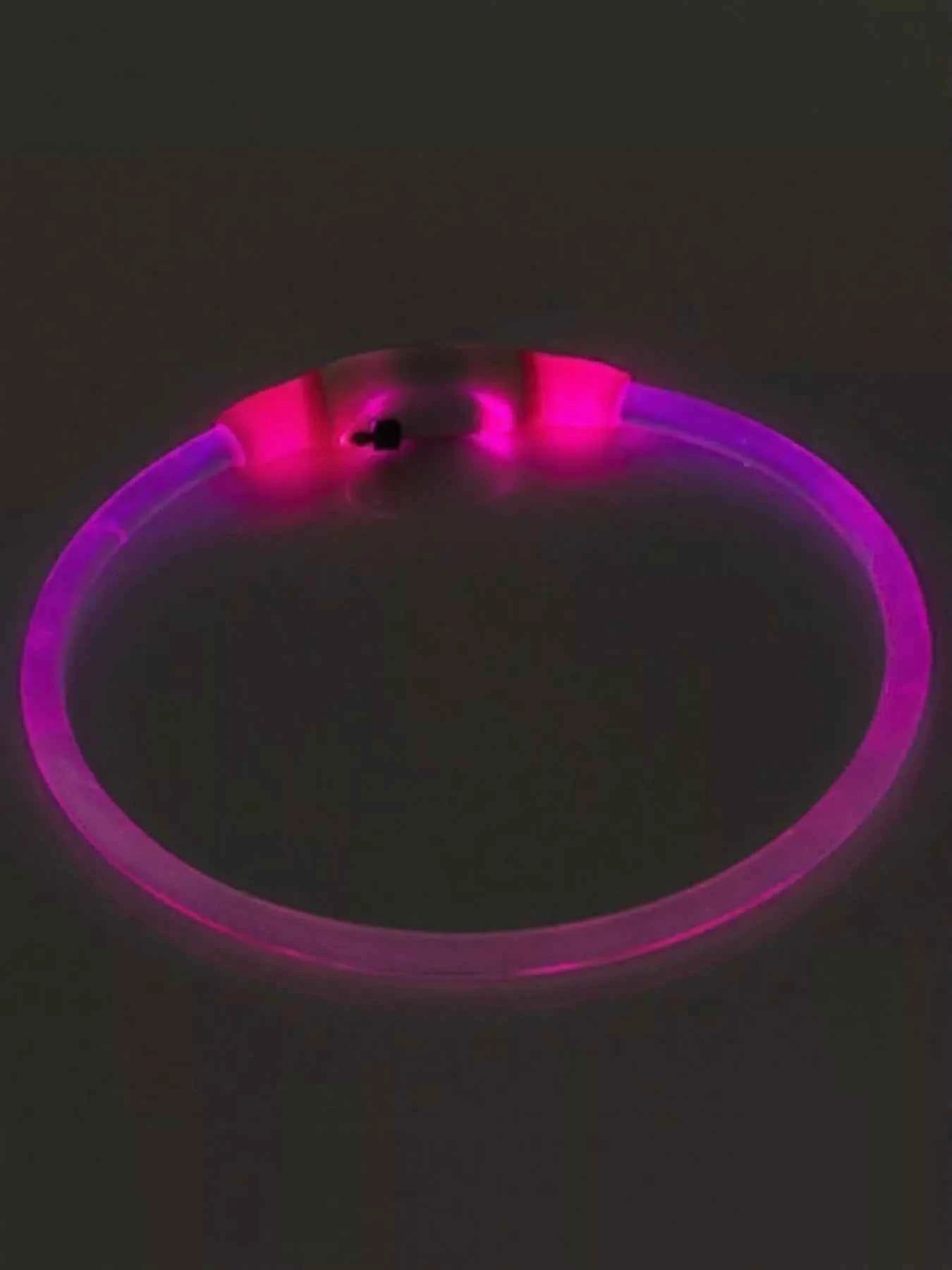 USB Rechargeable Cuttable Full Glow LED Pet Collar for Night Anti-Lost