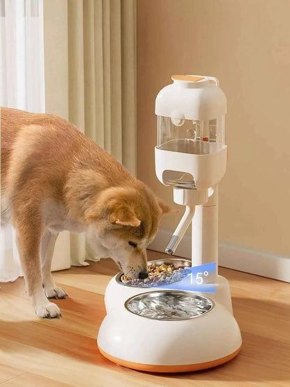 Automatic Pet Food and Water Dispenser Bowl