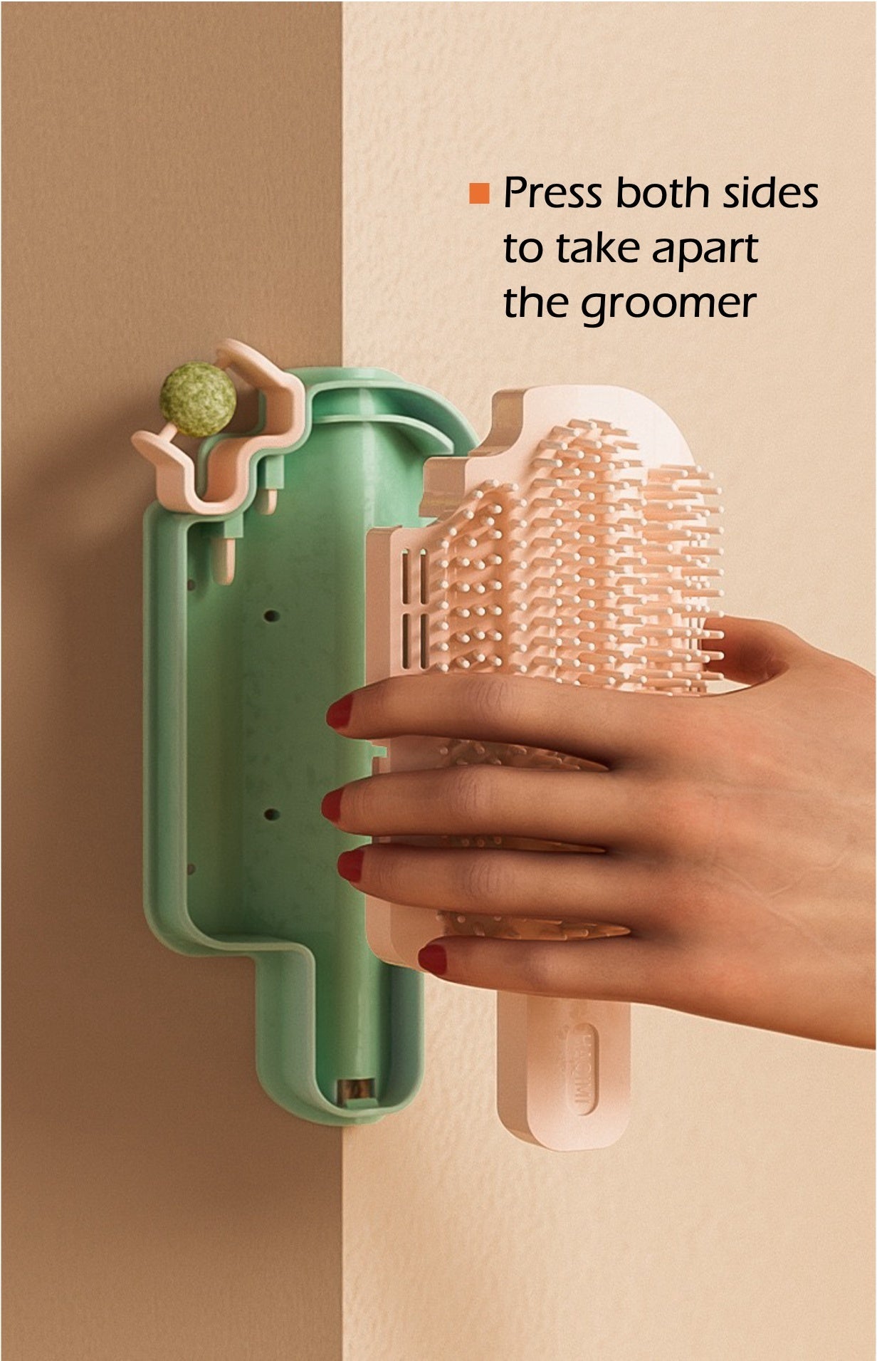 Self Grooming Popsicle-Shaped Corner Massage Comb Cat Scratcher