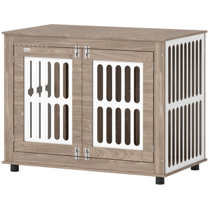 Dog Crate Furniture With 2 Doors - Large Dog End Table