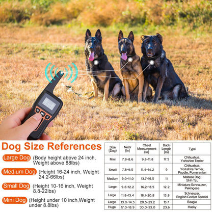 Dog Training Collar - 3280ft Range IP67 Waterproof 3 Modes - Purrfect Pet Haven
