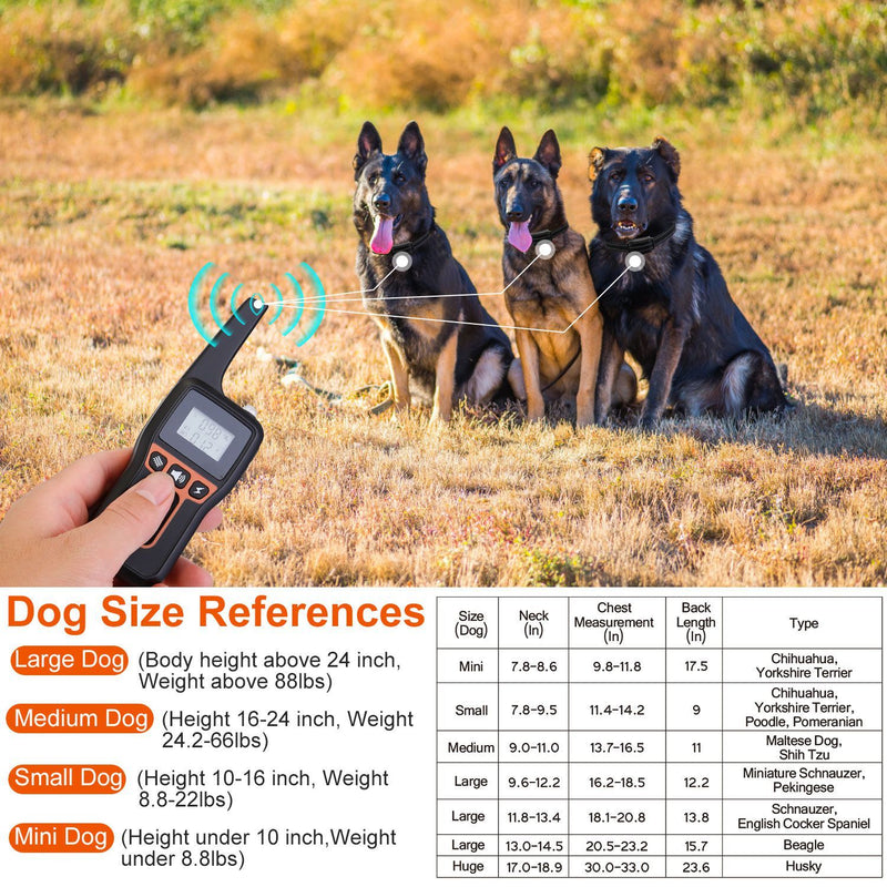 Dog Training Collar - 3280ft Range IP67 Waterproof 3 Modes - Purrfect Pet Haven