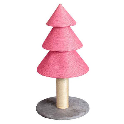 Christmas Tree Cat Scratcher - 31.5" Sisal Post in Pink