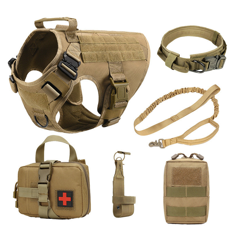 K9 Tactical Vest Set - 6-Piece Dog Training Battle Gear - Purrfect Pet Haven