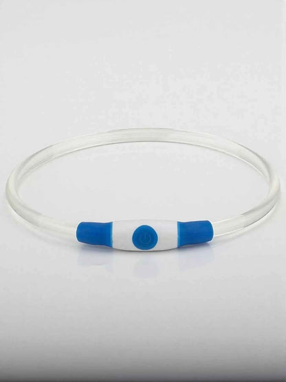 USB Rechargeable Cuttable Full Glow LED Pet Collar for Night Anti-Lost
