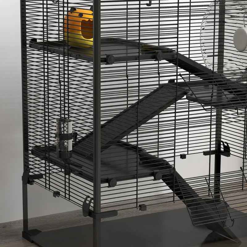Large Hamster Cage - 4 Tier Deep Tempered Glass Bottom