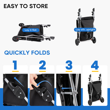 Pet Stroller - Foldable for Small Dogs & Cats