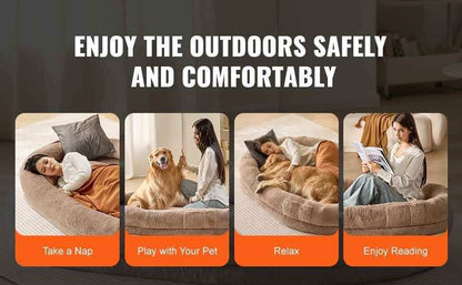 Giant Human Dog Bed - 72" Washable for Adults & Large Dogs