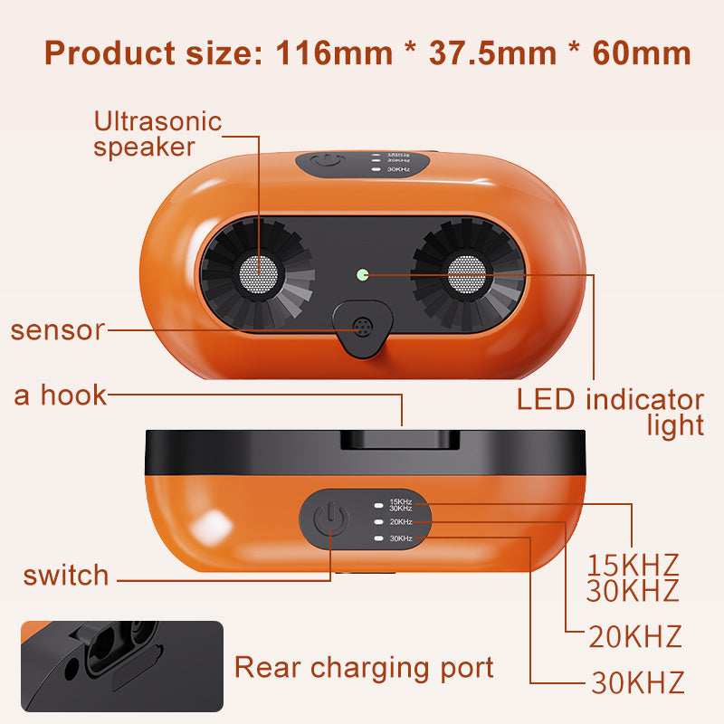 Ultrasonic Anti Barking Control Dog Deterrent Device with 3 Modes Stop Neighbors Barking Dog 50ft Range Indoor & Outdoor