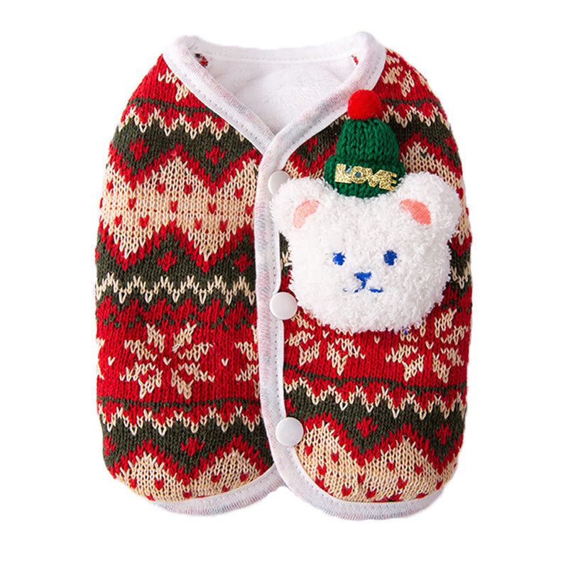 Bear Hugs Sweater - Small Dog Winter Warm Coat - Purrfect Pet Haven