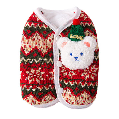 Bear Hugs Sweater - Small Dog Winter Warm Coat - Purrfect Pet Haven