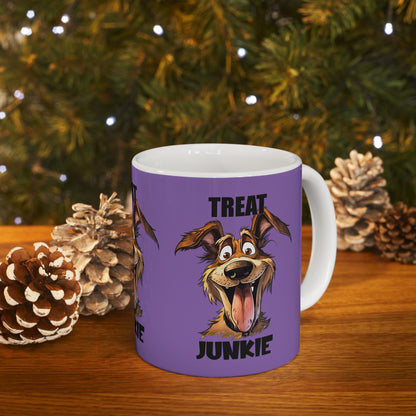 Funny Dog Lover Mug - 'Treat Junkie' - Perfect Gift for Pet Owners | Purrfect Pet Haven