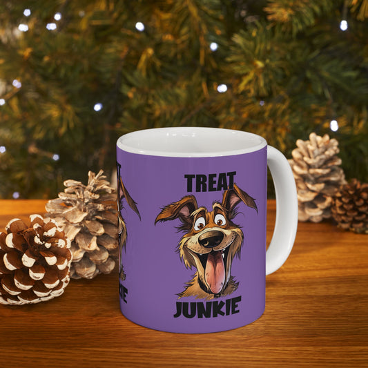 Funny Dog Lover Mug - 'Treat Junkie' - Perfect Gift for Pet Owners | Purrfect Pet Haven