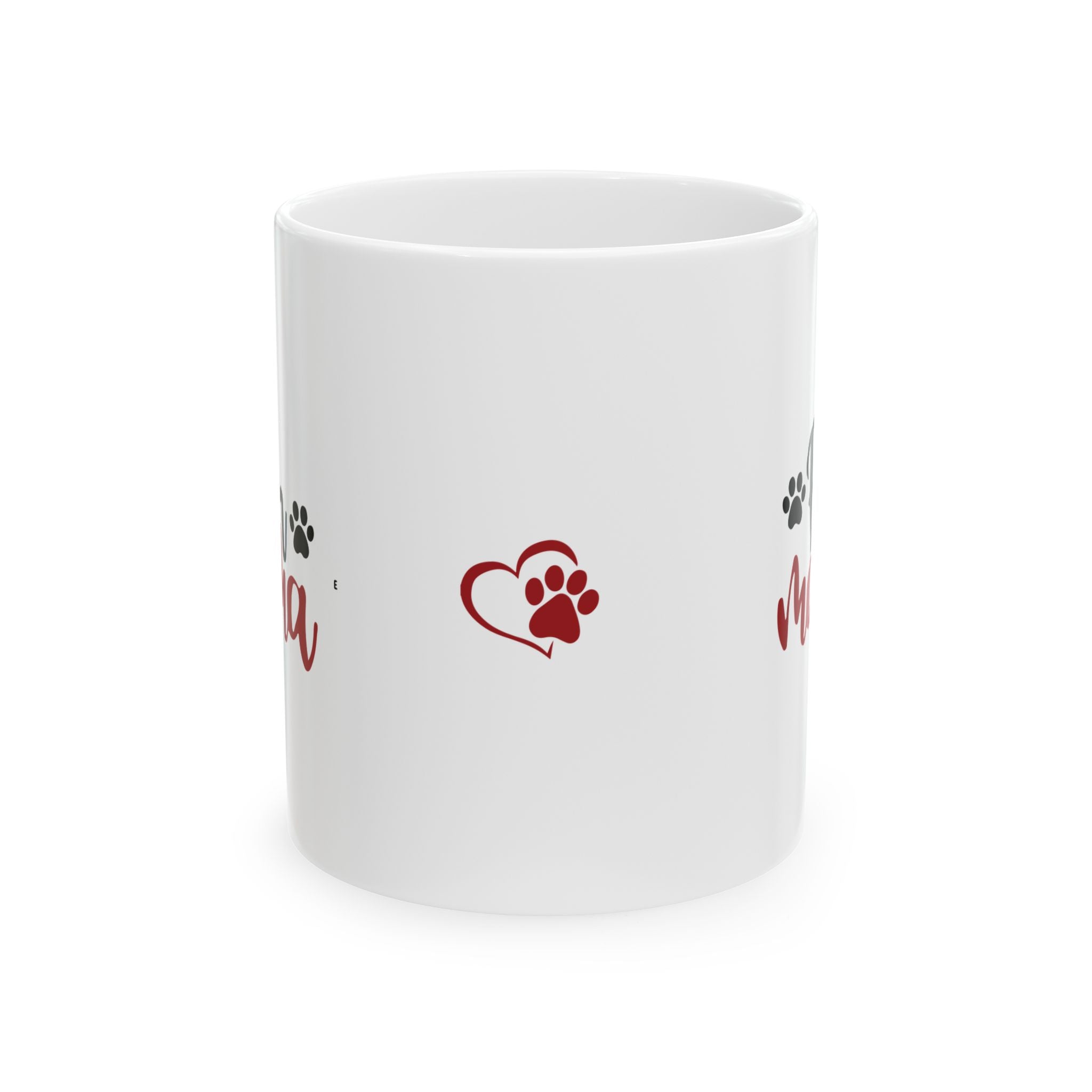 Fur Mama Ceramic Mug - 11oz & 15oz with Heart and Paw Print Design