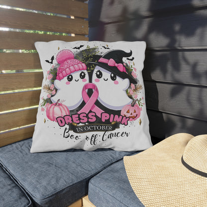Breast Cancer Awareness Halloween Pillow - Boo Off Cancer