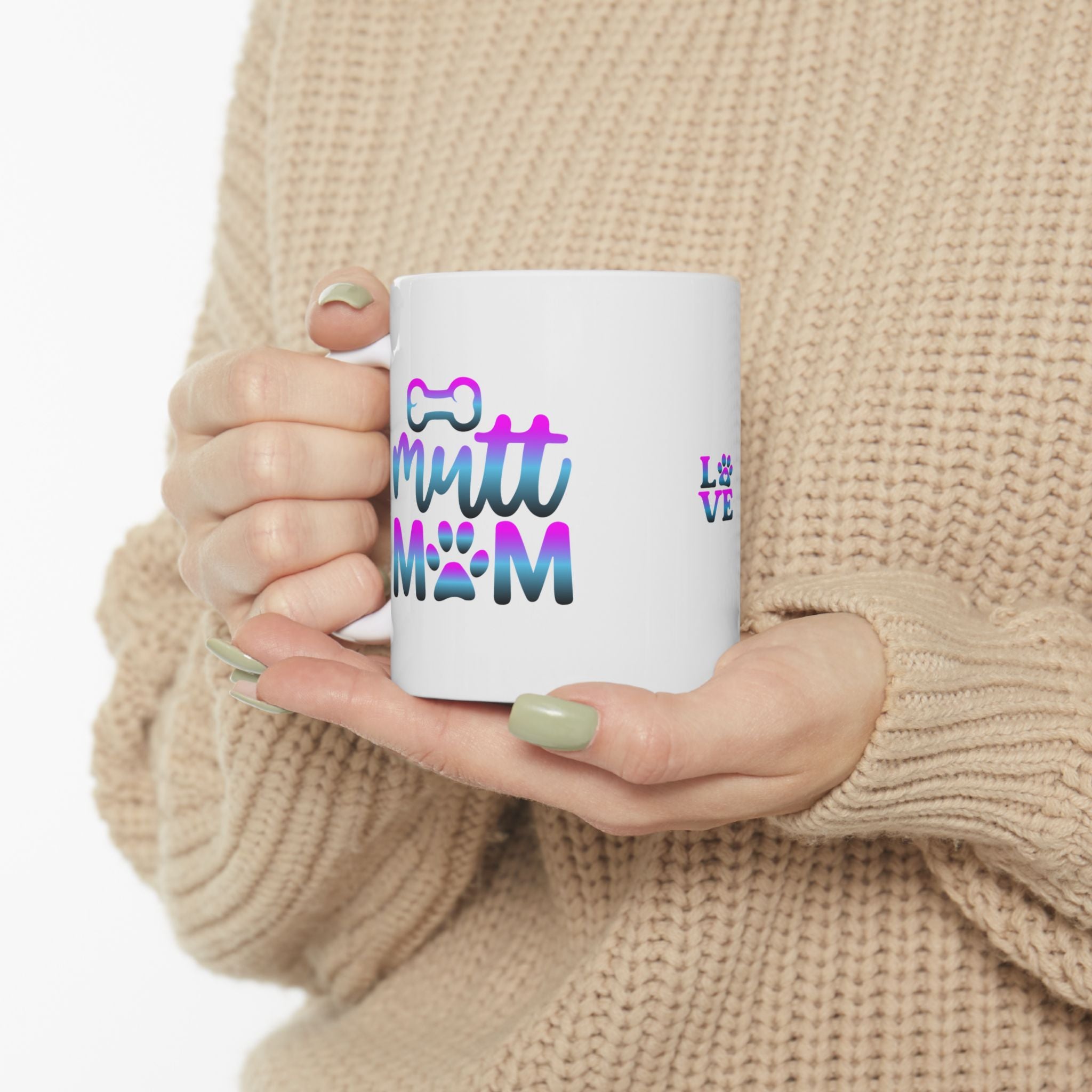 Cute Mutt Mom Ceramic Mug - Ideal Gift for Animal Lovers