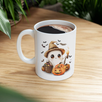 Halloween Scarecrow Ceramic Mug - Fall Coffee Cup Gift