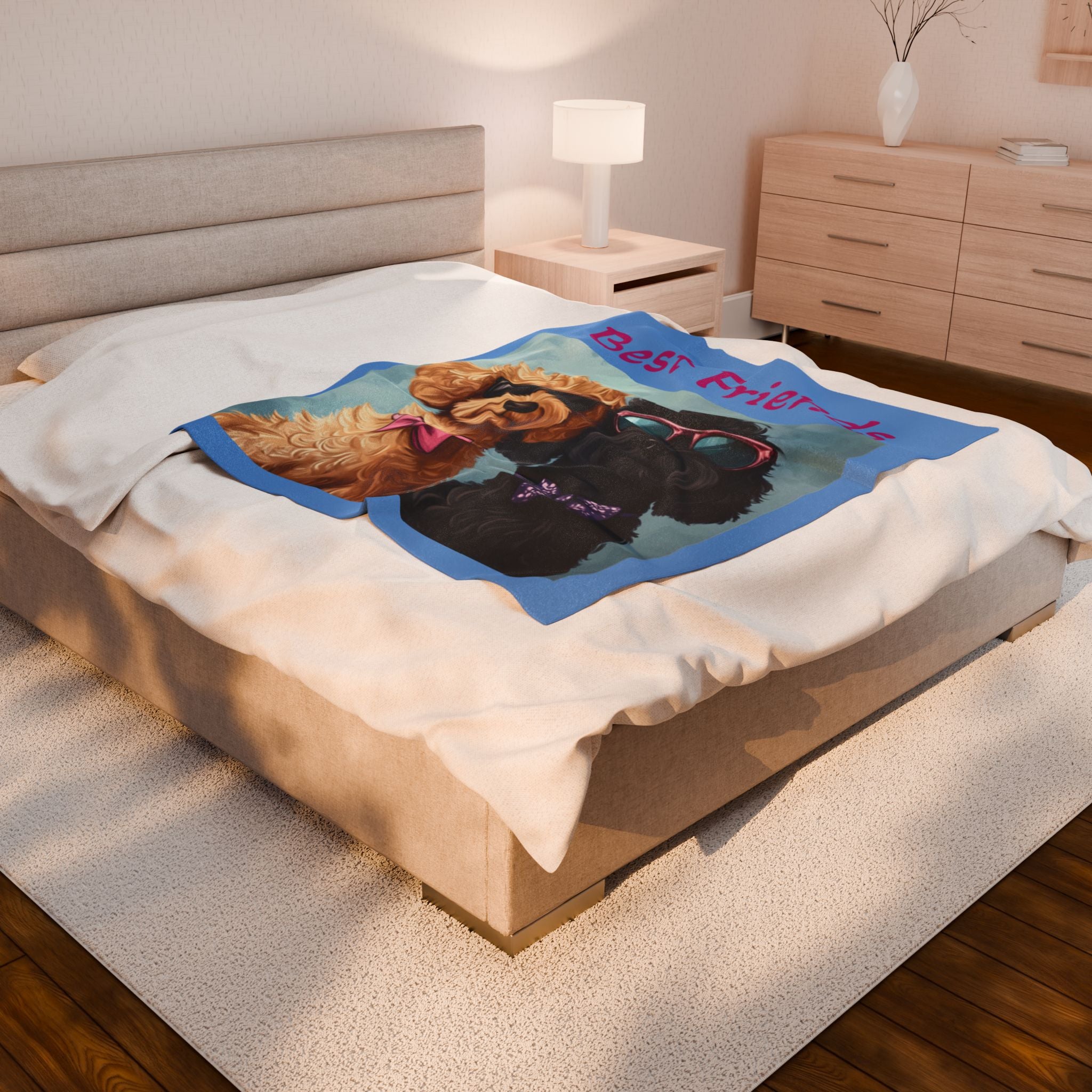 Funny Dog Lovers Velveteen Plush Blanket - Perfect for Cozy Nights and Gifts