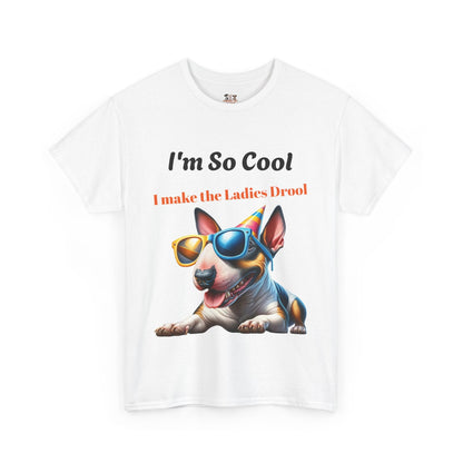 Unisex Heavy Cotton Tee - Cool Dog Graphic | I Make the Ladies Drool | Fun Pet Lover Shirt | Purrfect Pet Haven