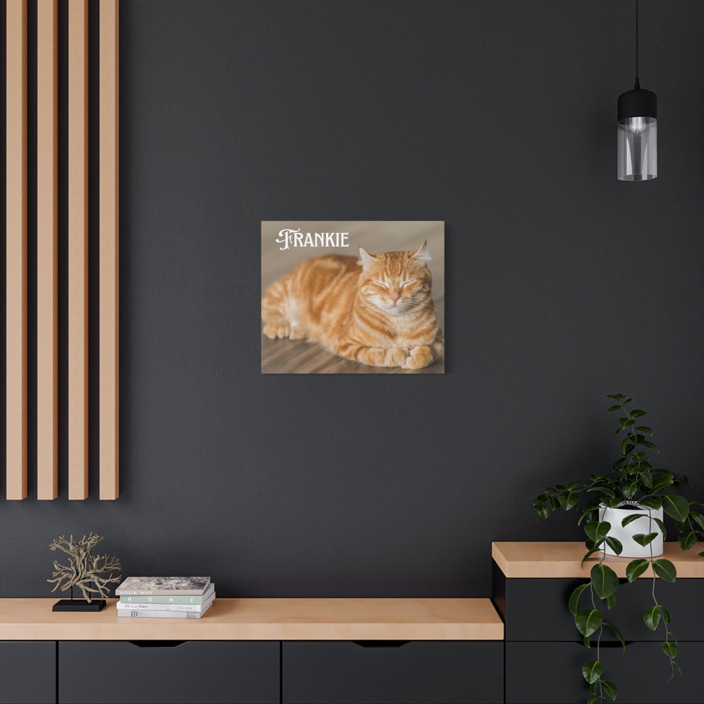 Personalized Landscape Photo Canvas Wall Art - Stretch Framed Print for Pet Lovers