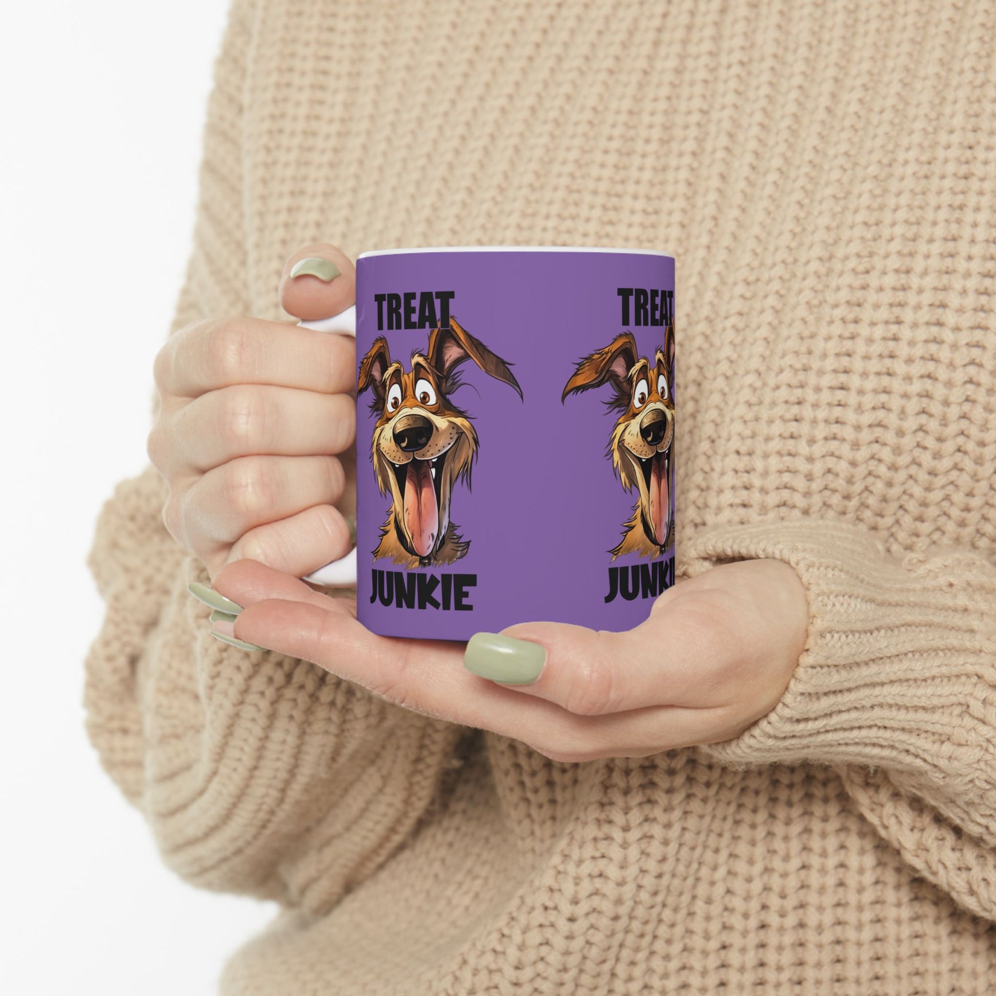Funny Dog Lover Mug - 'Treat Junkie' - Perfect Gift for Pet Owners | Purrfect Pet Haven