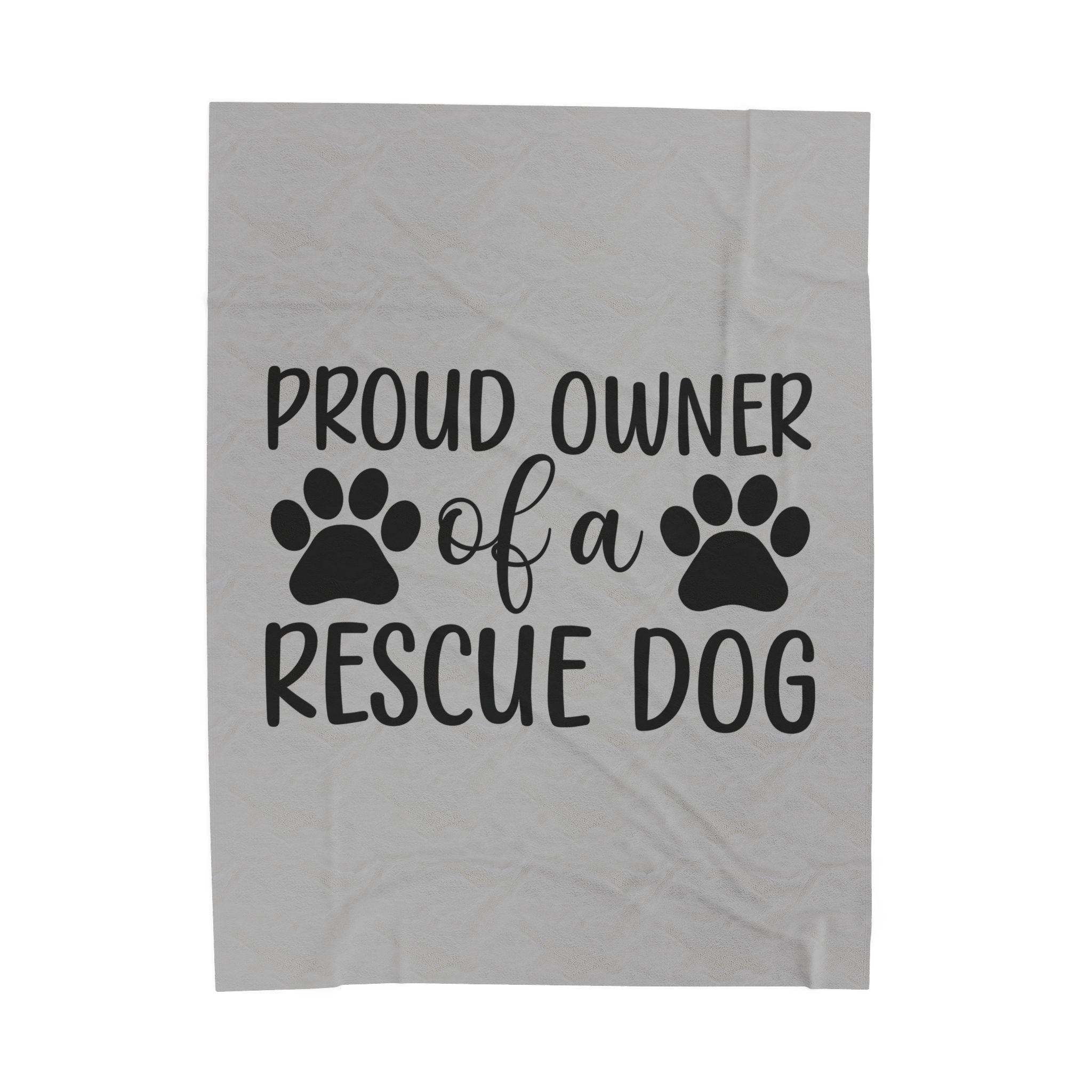 Proud Owner of a Rescue Dog Velveteen Plush Blanket - Cozy Pet Lover Gift - 0