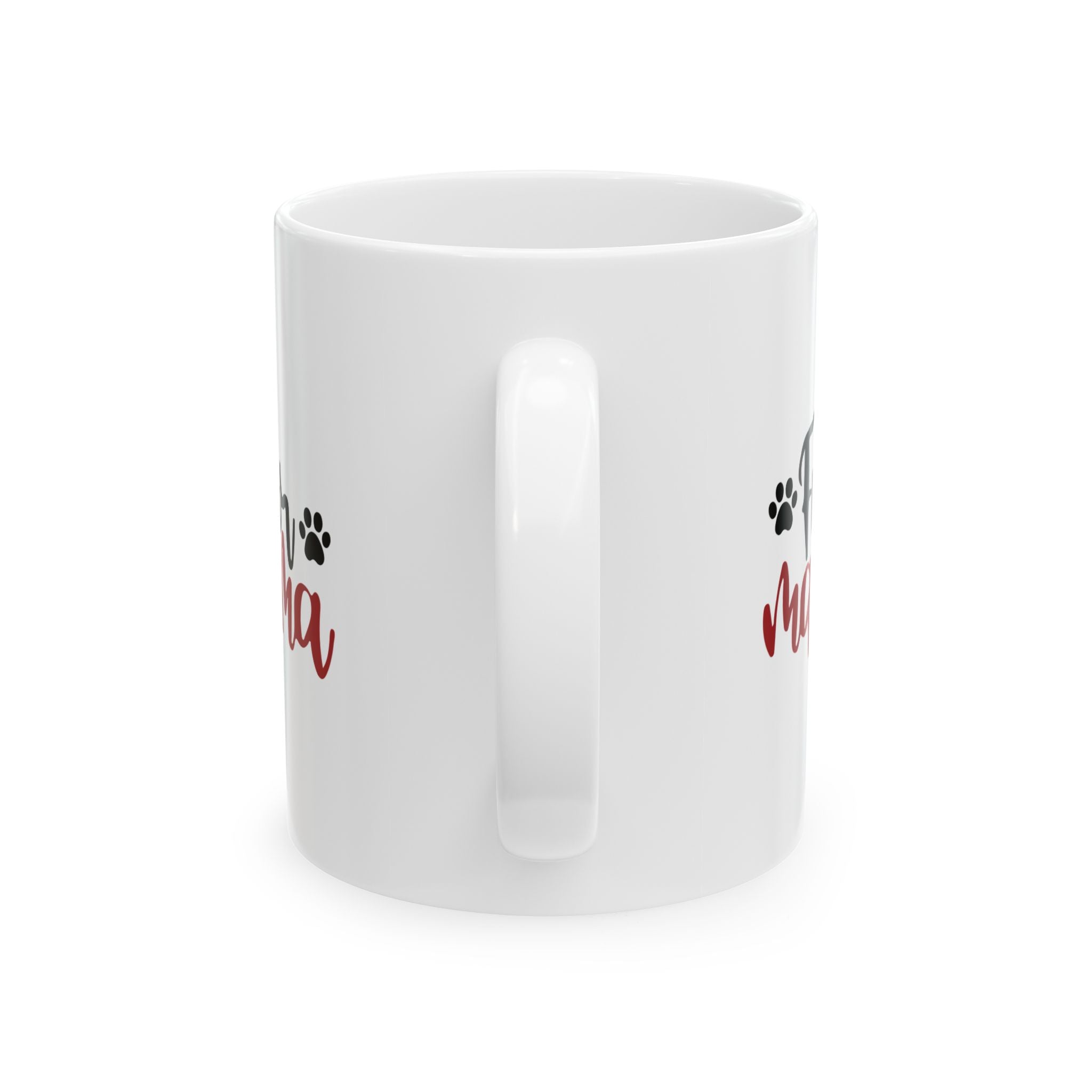 Fur Mama Ceramic Mug - 11oz & 15oz with Heart and Paw Print Design