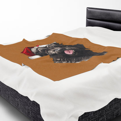 Dog Holiday Plush Blanket - Cozy Christmas Throw for Pet Lovers