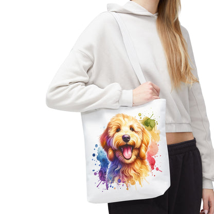 Colorful Goldendoodle Dog Lover Tote Bag - Fun Pet Art for All Occasions | Purrfect Pet Haven
