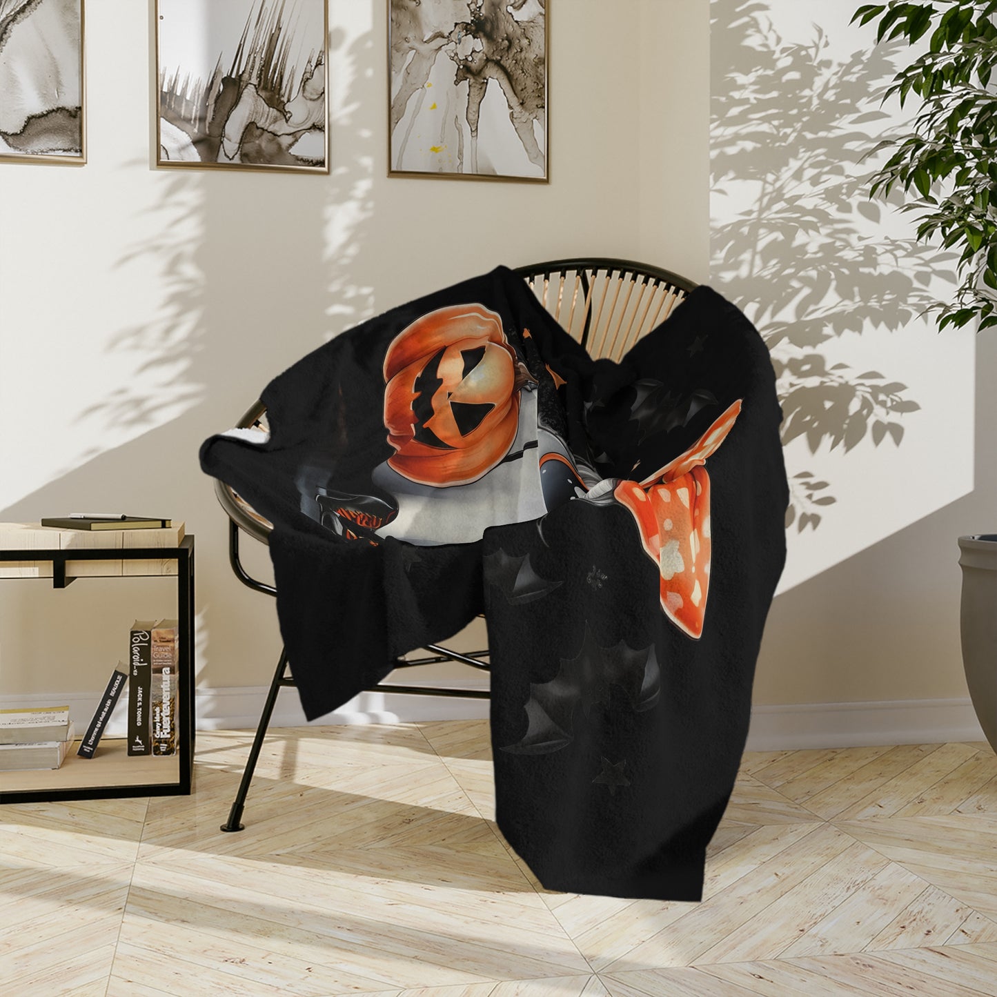 Halloween Ghost Blanket - Cute Spooky Fall Throw Microfiber