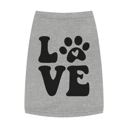 Cute Pet Tank Top - 'Love' Design for Dogs and Cats